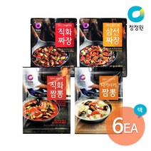 청정원 짬뽕/짜장 분말 6팩 골라담기 +(증정)맛선생 해물80g, 직화짜장분말80g x 6개, 6개, 80g