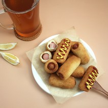 간식추천 어린이집간식 미니핫도그 찹쌀핫도그 치즈볼 영양만점 아이간식 4종, 포크비엔나찹쌀 빅도그 반제20입