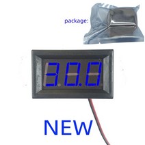 디지털 전압계 dc 4.5v 30v 디지털 전압계 전압 패널 미터 6v 12v 전기 자동차 오토바이 용 빨강파랑녹색, 푸른