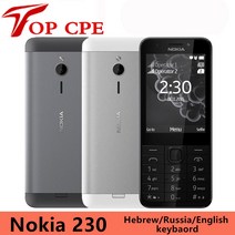 노키아 230 (90% 신규) 언락폰 GSM 2.8 "듀얼 심 2MP 360P 단일 코어 가성비 중고 휴대 전화, 03 Black full set, 02 English Keyboard