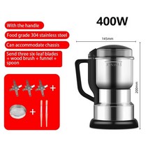 곡물 분쇄기 양념 가루 400W 304/316Stainless Steel High-power Coffee Bean Grinder Cereal Nuts Beans S, 04 400W2_02 EU