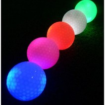 골프볼 야광 LED 발광 골프공 4구 박스패키지, 그린