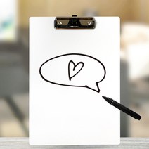 동기오피스 A4 화이트 자석 클립보드 펜꽂이형