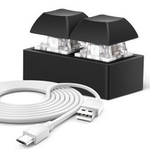 게임용 키보드 게이밍 미니 키패드 2 키 rgb osu usb 블루레드 스위치 프로그래밍 매크로 hid 포토샵용 기계식, 키 2개, 파란색 스위치