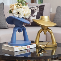 북유럽 장식 거실테이블 현대 예술 미니 인테리어 소품 거실 홈꾸미기 카페 인스타 촬영 매장, 블루