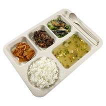 59초 성인식판 다이어트 어른 친환경 군용 군대 식판, A급(아이보리), 1개