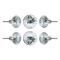 TRINCA-FERRO 유리 글루데카 손잡이 6개 세트 주방 캐비닛 찬장 도어 드레서 옷장 및 서랍 손잡이 욕실 | 침실 | 사무실 | 주방용