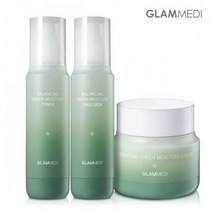 [글램메디] 밸런싱 그린 스킨 로션 수분케어 3종 기초 라인 (택2)/ 쑥 진정 라인 유수분 밸런스 환절기케어, {AA3} 모이스처 스킨+로션+크림