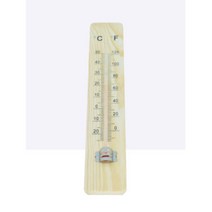 화씨 섭씨 원목 나무 벽걸이 온도계 과학수업 실내 온도습도계 실외 산업용, 1개