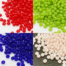 [안공사] 컬러원석 론델컷 3mm 크리스탈 비즈 마스크줄 만들기 Diy 공예재료, 론델 O-203(라임)