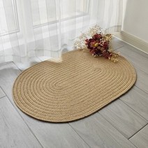 롤카페트 47x73cm 심플 shandmade 100% 주트 매트 러그 현관 천연 카펫 바닥 미끄럼 방지 친환경 홈 인테리