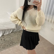 스키니어 도톰한 오버핏 니트 레이어드하기 좋은 루즈핏 니트