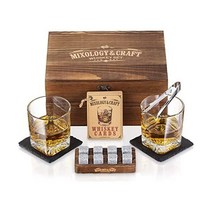 믹솔로지 크래프트 위스키 스톤 선물 세트 화강암 칠링 록 8개 mixology & craft 남편 남친 아버지 선물, Square