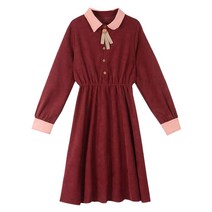 빈티지 원피스 봄옷 새해 프렌치 클래식 레드 햅번 허리보정 이너 무릎넘어 점프슈트 여성 2248998012