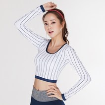 필로소피아 필로소피아 트윈스 스트라이프 크롭 티셔츠 P1029