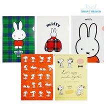 미피&스누피 클리어 파일 A4 L홀더, 코끼리 미피