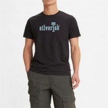 리바이스 NC15 공용 SilverTab 프린팅 로고 반팔 티셔츠(블랙) 22491-1134