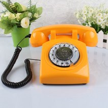 유선 유무선 일반 집 전화기 핑크 전화 클래식 로터리 다이얼 홈 오피스 골동품 빈티지 1930s 올드 패션, 오렌지 전화