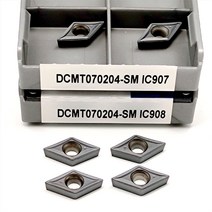 공구 카바이드 터닝 툴 금속 선반 부품 가공 DCMT070204 IC907 IC908 엔드 밀링 커터 DCMT 070204 10 개, [02] DCMT070204 IC908