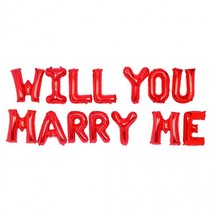 메세지은박풍선세트(청혼WILLYOUMARRYME)레드 기념일, 상세페이지 참조, 상세페이지 참조