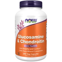 미국 나우푸드 Glucosamine & Chondroitin 글루코사민 & 콘드로이친 240캡슐, 1개, 기본