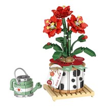 LOZ 미니블럭 나노블럭 화분시리즈, 02.LOZ 빨간꽃 화분, 02.LOZ 빨간꽃 화분