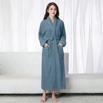 수건 소재 목욕 가운 남성 여성 커플 잠옷 잠옷 호텔 100 면 흡수제 띠가있는 빠르게 건조 목욕 가운 XXL 회색, M, 파란색