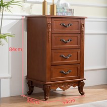 원목 고급스러운 앤틱 서랍장 5단 수납장, 메이플4단