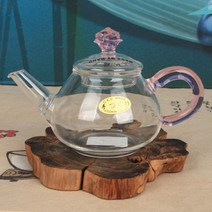 구멍 유리다관 150ml (CK-099M 핑크손잡이 뚜껑)