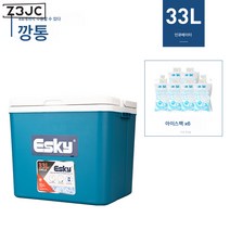 Z3JC 보냉박스 아웃도어 휴대용 아이스박스 캠핑보냉박스 캠핑보온박스, Z3JC 33L 호수블루 이펙트 보냉(+4아이스팩)