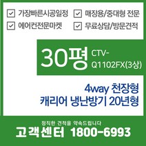 캐리어 천장형 에어컨 4way 냉난방기 30평 (CTV-Q1102FX)