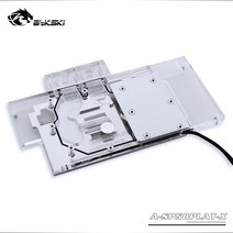 그래픽카드 BYKSKI-풀 커버 그래픽 카드 블록 사파이어 니트로 + Radeon RX 570 / 580 590 8GB GDDR5 (112, 02 4PIN 12V RGB Light