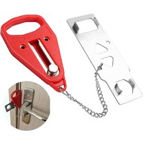 휴대용 도어 락 보안 추가 여행 잠금 안전 및 프라이버시를 위한 장치 견고한 헤비 듀티 무단 출입 방지 자기 방어 문138821