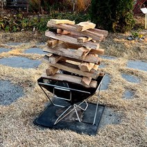 아웃사이드인 국산 참나무 마른 장작 10kg 캠핑 바베큐 난로 땔감 불멍