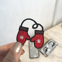 아트박스/콤마라이프 와펜 빨간벙어리장갑 크리스마스 와펜스티커