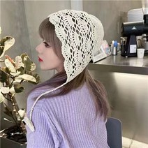 Mayfox여름 비니 여성 손뜨개 핸드메이드 버킷햇 봄가을 레이스 메쉬 러블리 인스타 감성