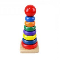 크리스마스 15개월 놀이학습 예쁜칼라 원목링끼우기 컵스태킹 집중력 PQ EQ