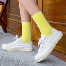 1254골지면양말 여자 컬러 패션 네온 파스텔 무지 기본 학생 예쁜 SOCKS 유니클로 여자양말