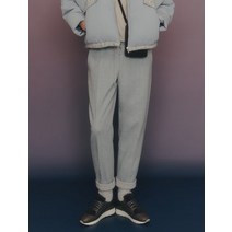 LEBEIGE 니트 울 조거 팬츠 라이트 그린