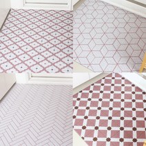 CLEAN UP 멜리사 패턴 코일 현관매트 베란다 발코니 현관용 업소용 바닥 아파트 입구 롤 DIY, 1개, 5.멜리사아크-핑크