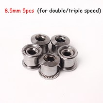 자전거체인휠 크랭크암 45pc 크루 6.58.5mm mtb 링 볼트 플레이트 치과 나사, 5개 8.5실버