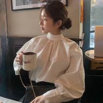 모모랜드 썰바이벌 황보라 동상이몽 이지혜 블라우스 흰색 셔츠 세련된 버블 슬리브 탑 벌룬