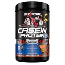 Six Star 엘리트 카세인 프로틴 파우더 907g 트리플 초콜릿 Six Star Elite Series Casein Protein Powder