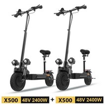 전동스쿠터 노인전동차 골프카트 출퇴근 스쿠터 전기 킥스쿠터 성인 60V 전기 스쿠터 시트 듀얼 모터 48V 52V 접이식 전자 스쿠터 남성 및 여성용 55-100km 2 개, 2 PCS X500 D, 2 PCS X500 D