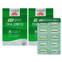고려은단 유재석 퓨어 알티지 DHA 오메가3 식물성캡슐 rtg 60캡슐, 2박스