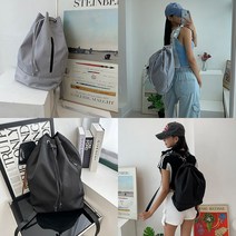 [유유존] 심플러백팩 가방 데일리 무지 캐쥬얼 스트링 복조리