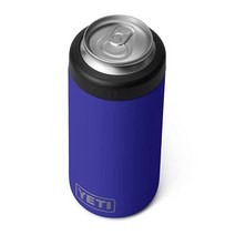 YETI 램블러 473ml(16온스) 콜스터 톨 캔 단열제 톨 보이스 & 473.16ml(16온스). 캔 킹 크랩, With Can Insert_Offshore Blue
