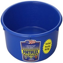 Fortiflex Mini Feed Pan for Dogs and Horses 5-Quart Blue, 1
