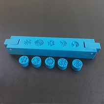 아세틸다식판 꽃다식 5구+5구 25mm 블루 (다식틀 다식판)
