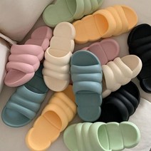 폭신폭신 뚱카롱 실내화 1+1, 화이트/화이트